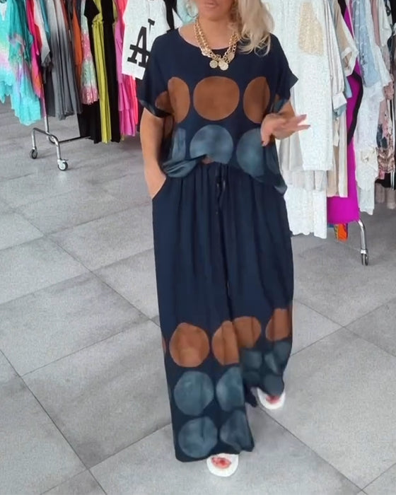 Sett Street Fashion Uformell Trykk Todelt
