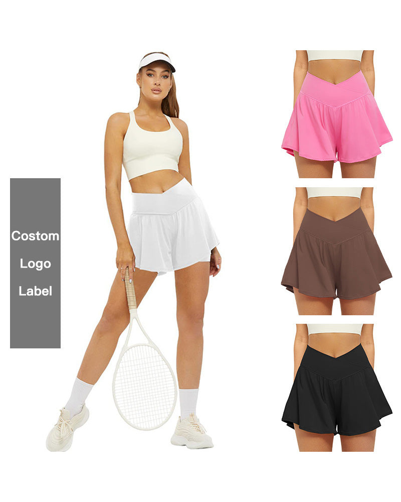 Shorts Med Høy Midje Ensfarget