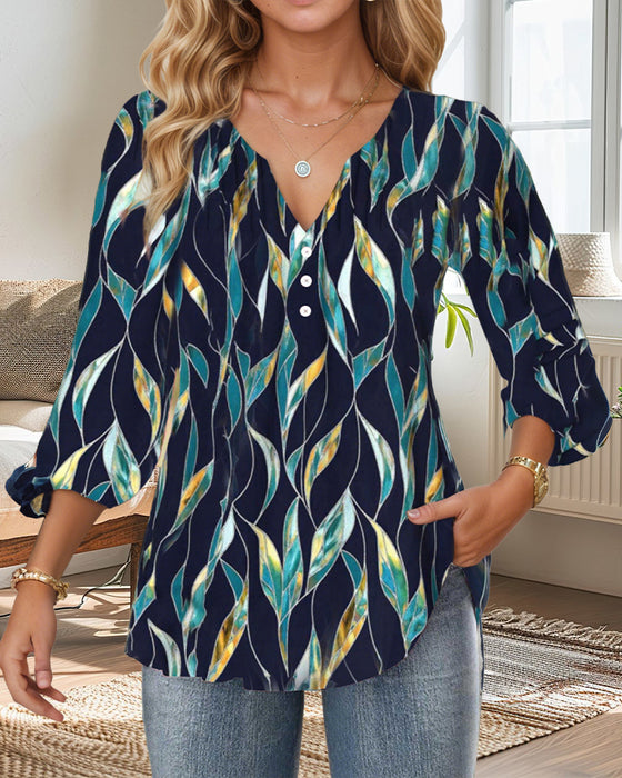 Bluse Casual V-Hals