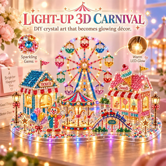 3D LED Jul Diamantkunst DIY Sett