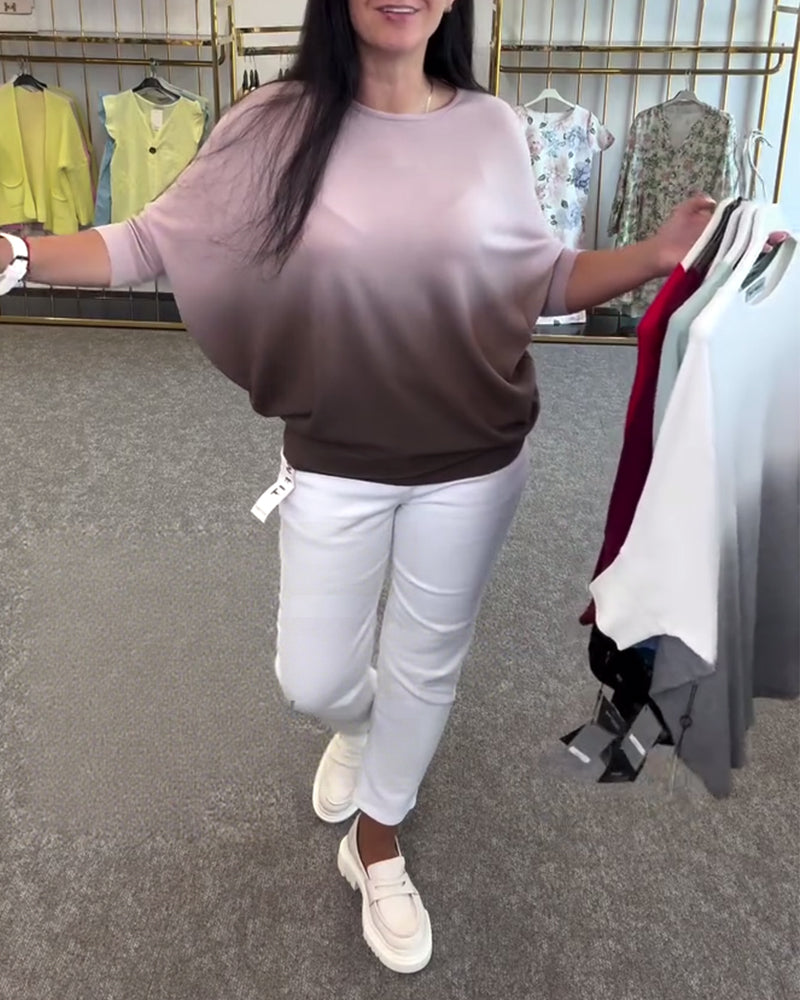 Casual Langermet Rundhalset Genser