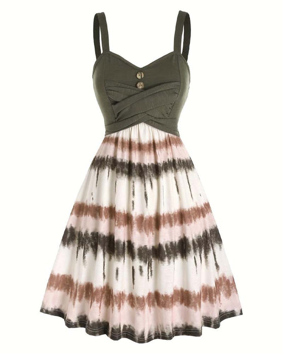 Kjole Tie-Dye Stroppet Midi