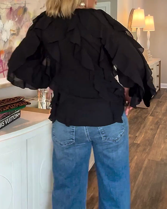 Rysjet, Luftig Skjorte I Ensfarget Design