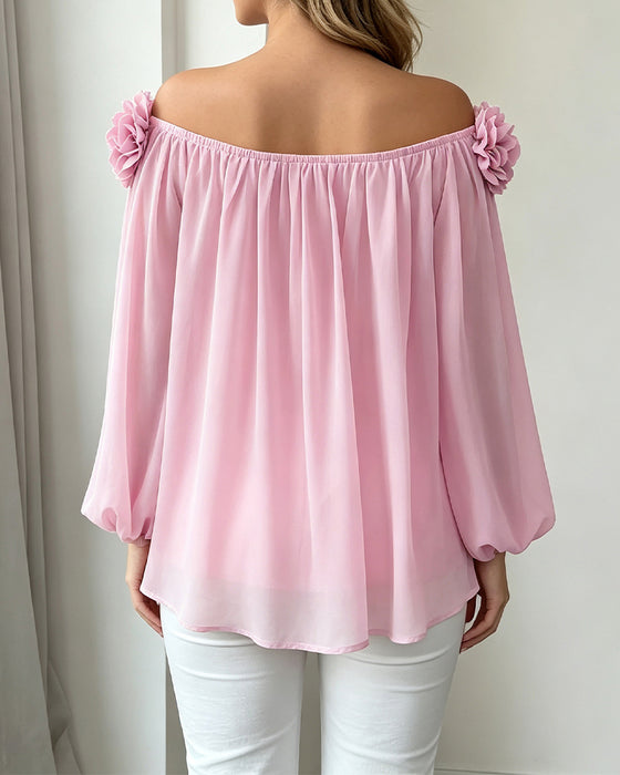 Topp Off-Shoulder Rosett Utstilt