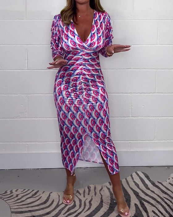 Sexy kjole med V-hals for kvinner