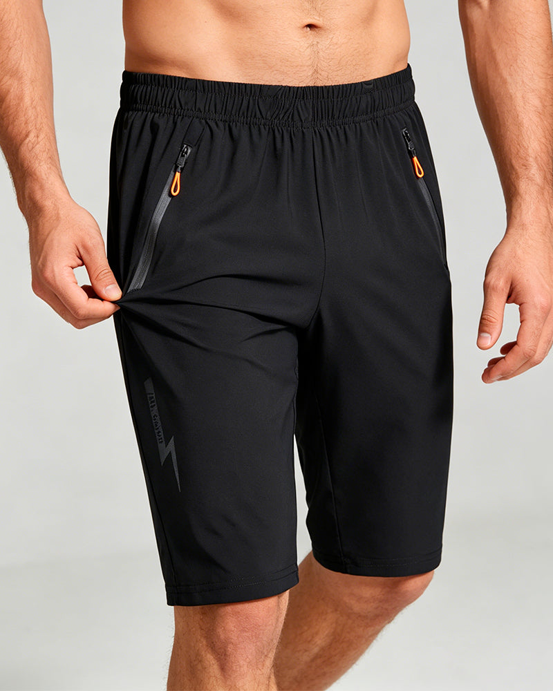 Shorts Herre Avslappet Sport Ensfarget Fempunkt