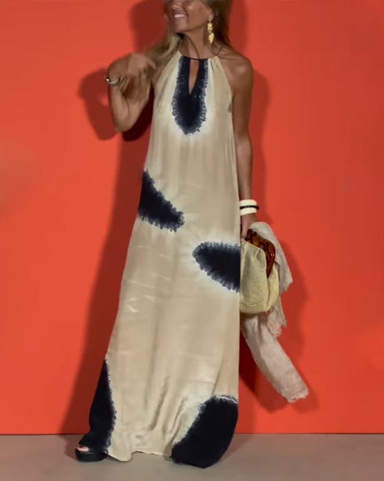 Kjole Ermeløs Gradient Halterneck