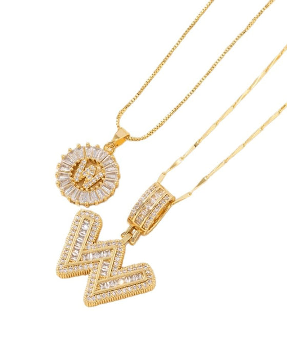 Halskjeder Initial Bokstav Anheng 2 Pakke