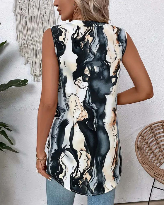 Bluse Blekkmaleritrykk