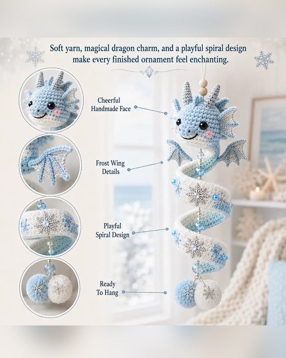 🐉 Nybegynnervennlig DIY-sett for et fortryllet drage-spiralhengende ornament | Komplett sett inkludert alle verktøy og en trinn-for-trinn-veiledning 💕
