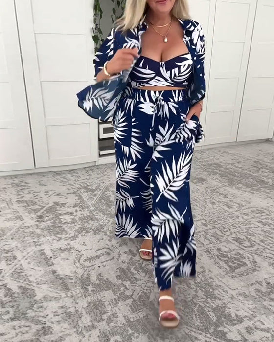 Svømmedrakt Tre-delt Hawaii-mønster