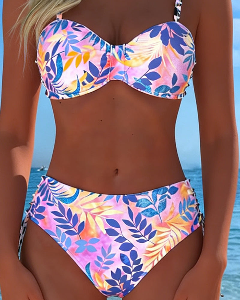 Bikini Bralette Blad Trykk