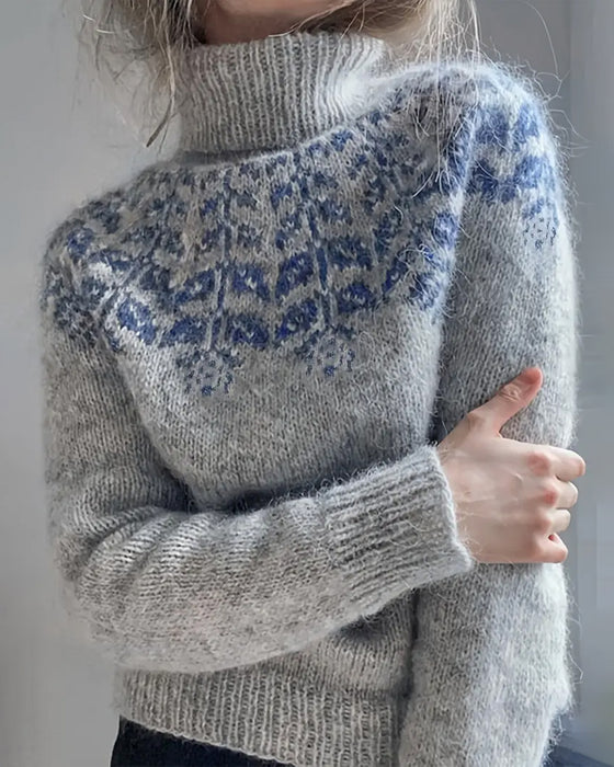 Moteriktig Høyhalset Genser I Casual Stil