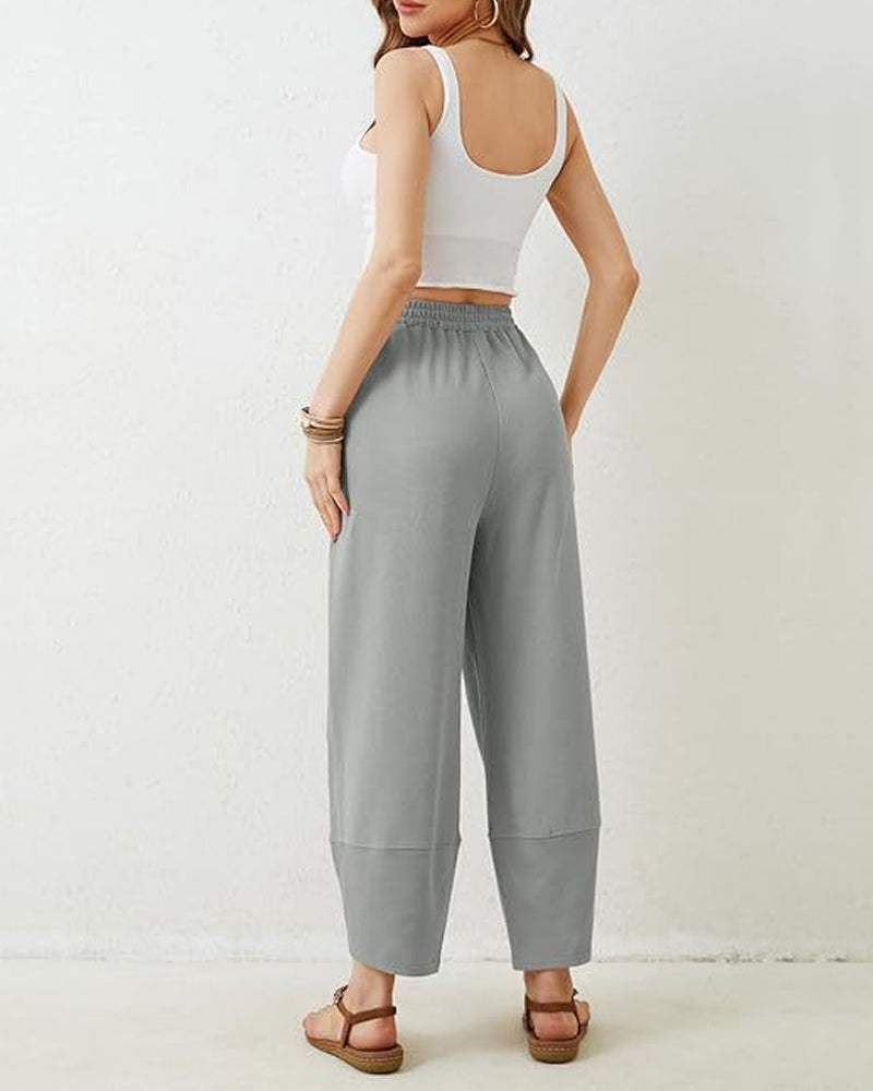 Bukse Dame Harem Tønne Bredt Ben