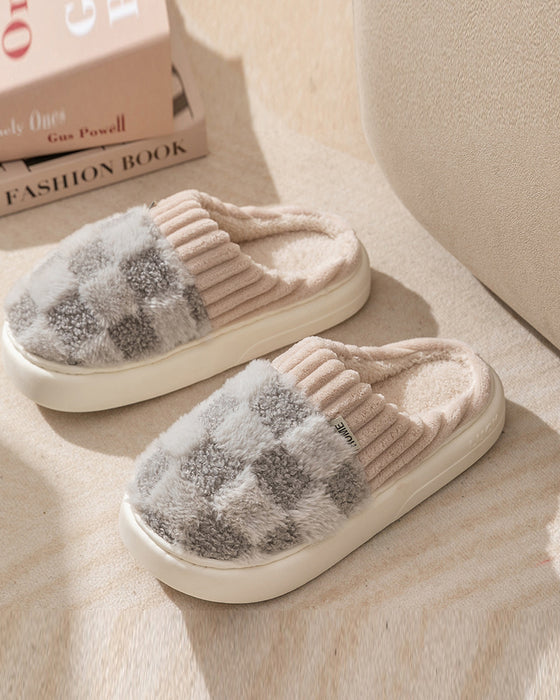 Innendørs sklisikre varme tøfler