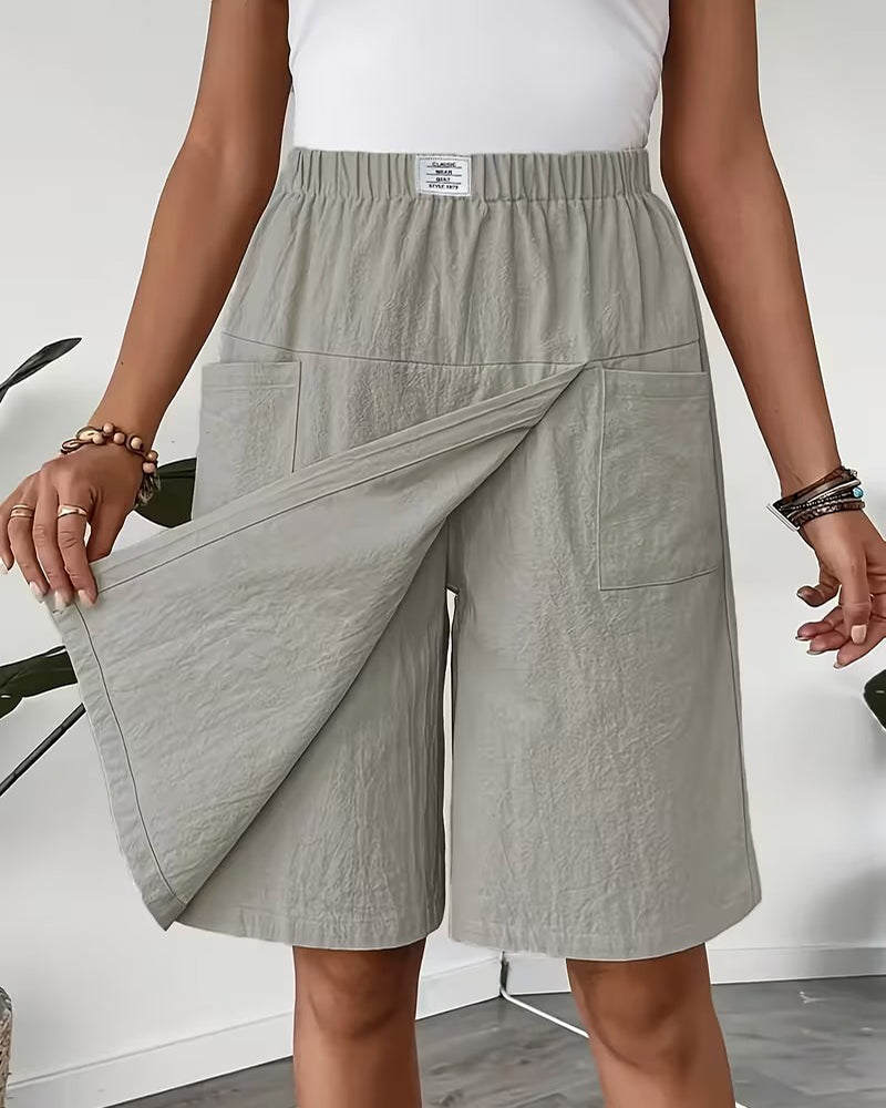 Shorts 100% Bomull Casual Lomme Design