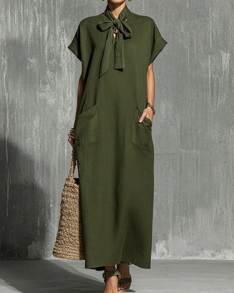 Kjole Kortermet Snøring