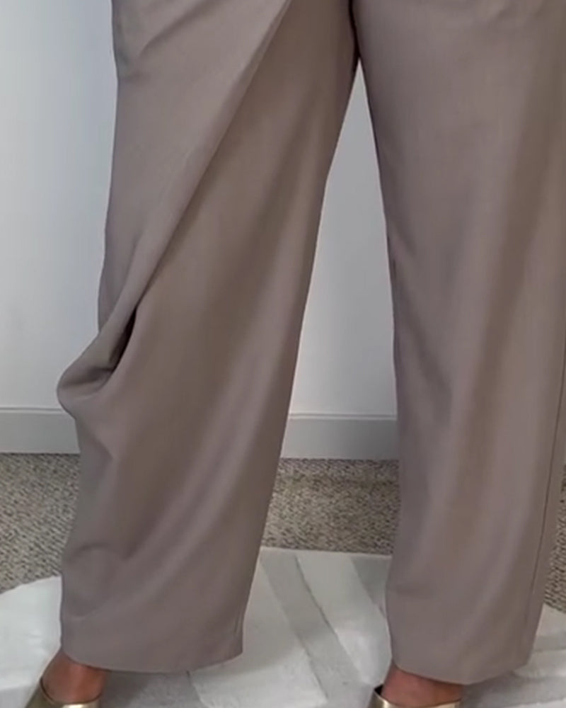 Bukse Casual Ensfarget Asymmetrisk