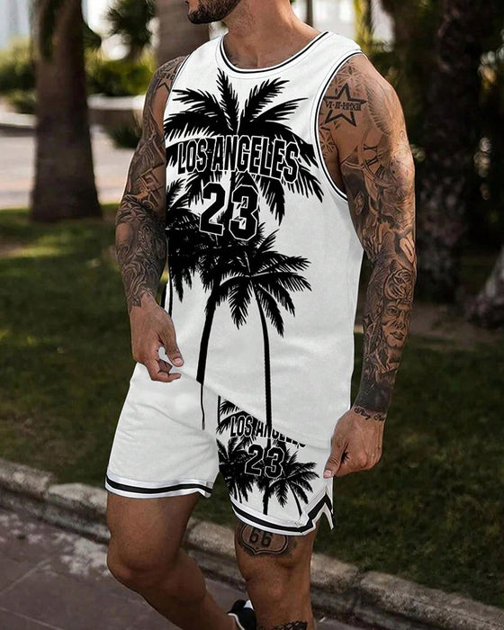 Sett Ermeløs Tank Topp Shorts