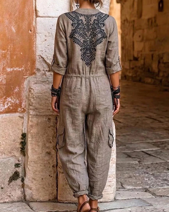 Jumpsuit Trykt Tapered-Leg Cargo