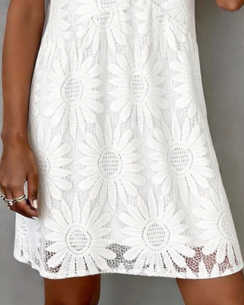 Kjole Tusenfryd Knipling V-hals Kort Erm