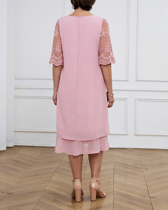 Kjole Motetrend Og Elegant Blonde Midtlange Erme