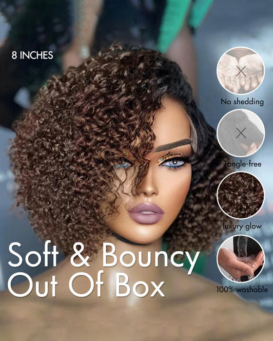 Headset Afrikansk Krøllete Parykk