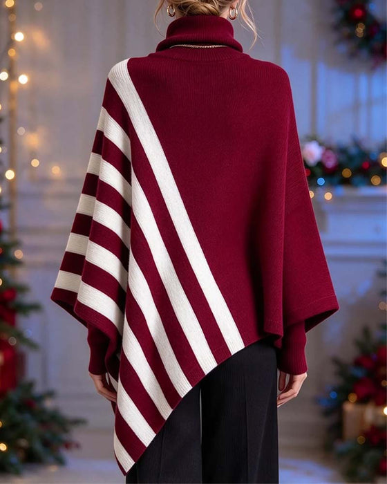 Genser Uregelmessig Turtleneck Stripet