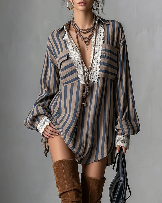 Kjole Casual Stripe Mote