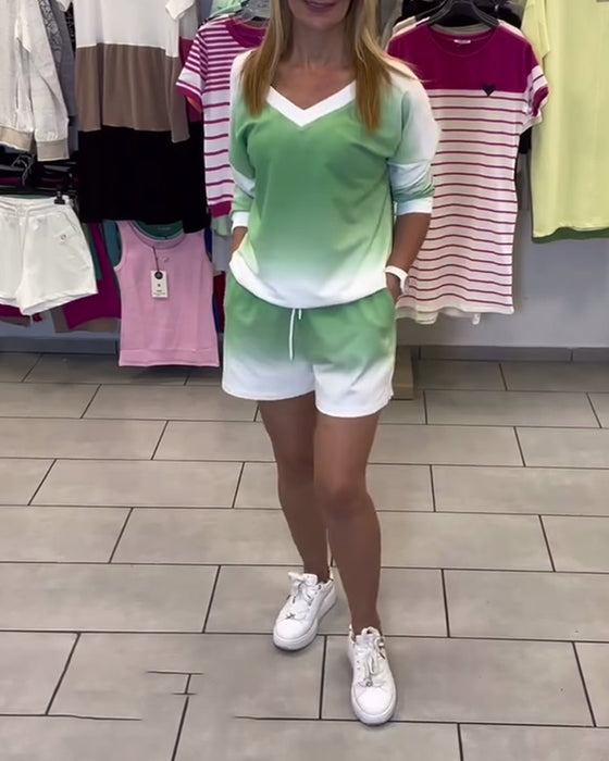 Sett Langermet V-Hals Gradient Sport