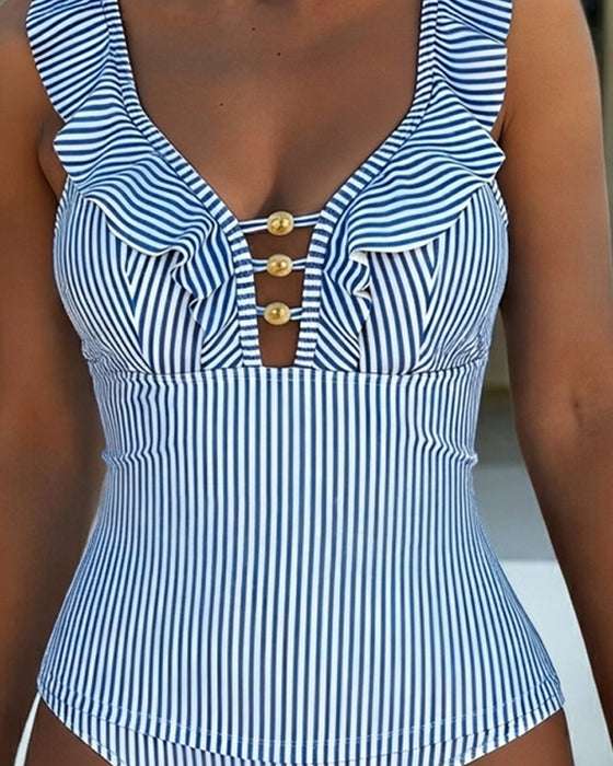 One-Piece Rynket Stripe Utklipp