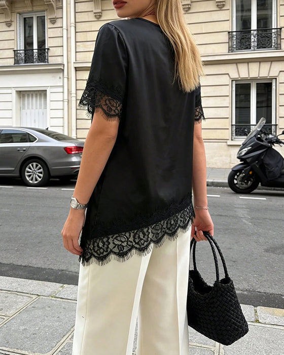 Bluse Uregelmessig Blonder Casual