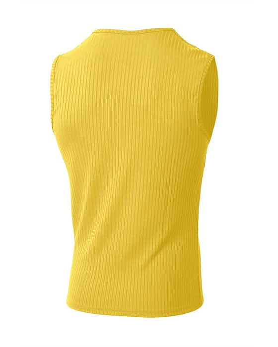 Herrer Tanktopp Ensfarget Sport Avslappnet