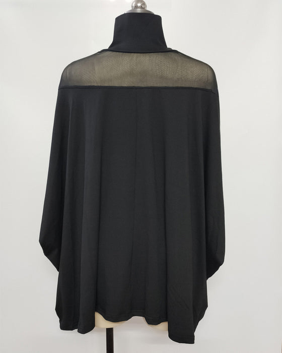 Bluse Gjennomsiktig Cold Shoulder Dolmanerme