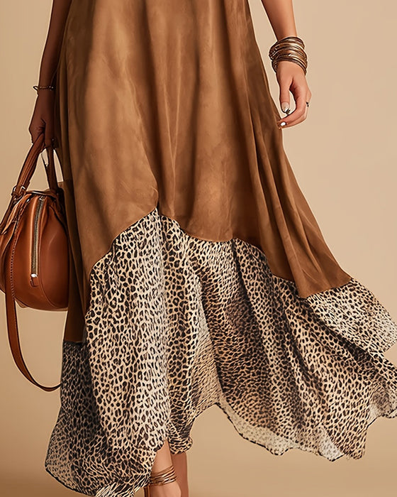 Kjoler Ermeløs Leopard Lappeteppe