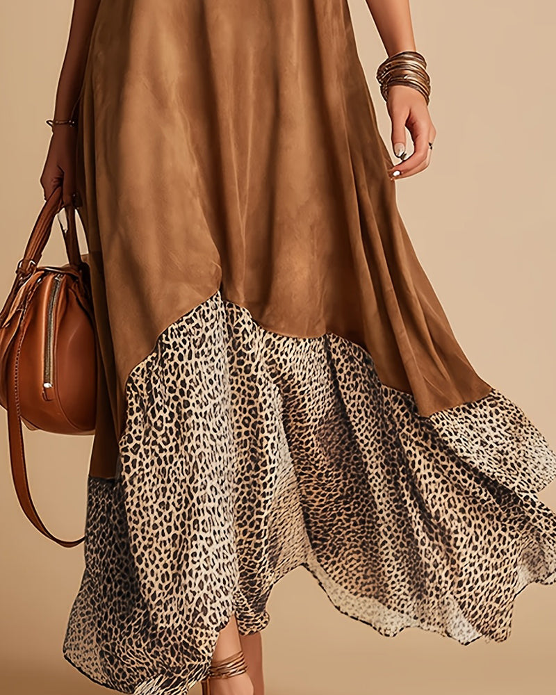 Kjoler Ermeløs Leopard Lappeteppe