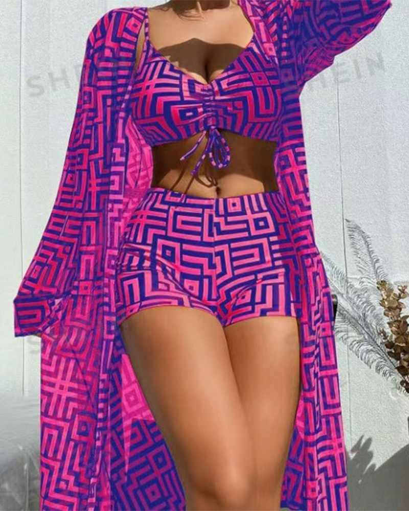 Bikini Tredelt Sett Flat Front