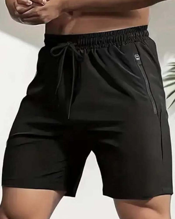 Shorts Dragsnor Glidelås Elastisk Midje