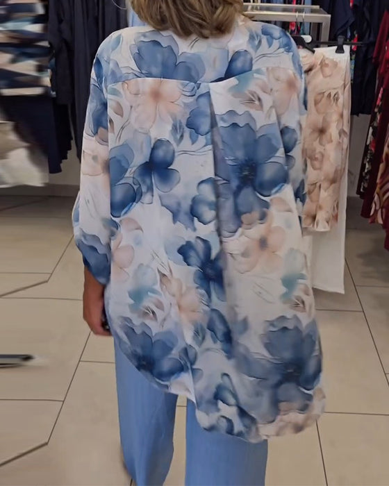 Bluse Akvarell Blomstret Casual