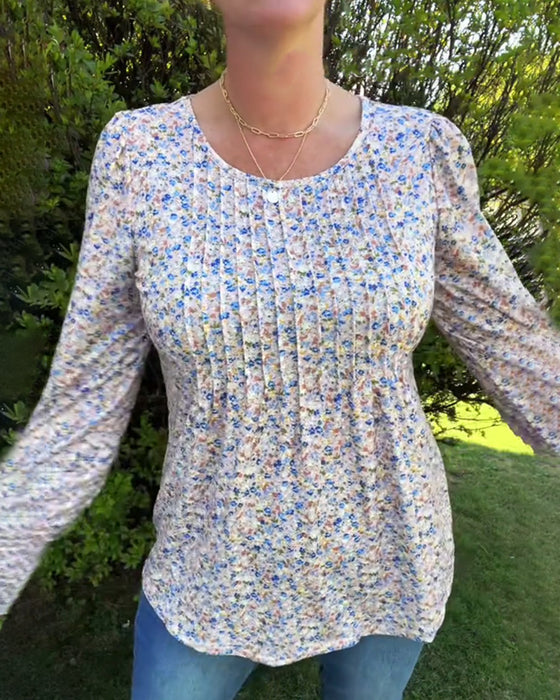 Puffermet Blomstret Rynket Topp
