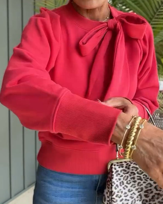 Sweatshirt Sløyfe Pufferm