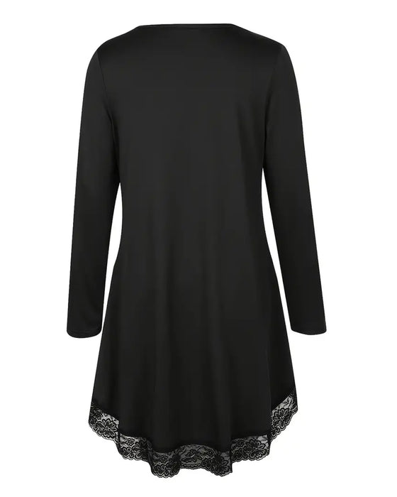 Uregelmessig Langermet Topp Med Mesh-Lappverk