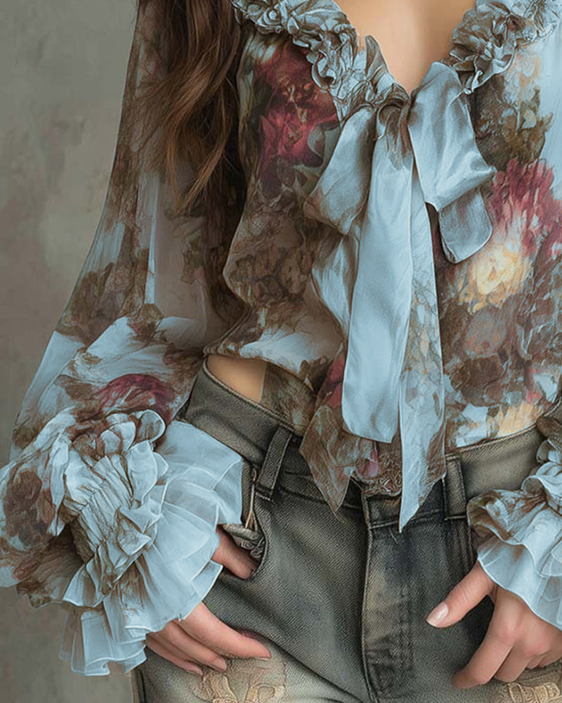 Bluse Lotusprint Elegant