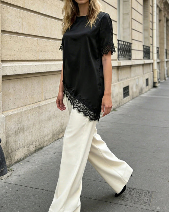 Bluse Uregelmessig Blonder Casual