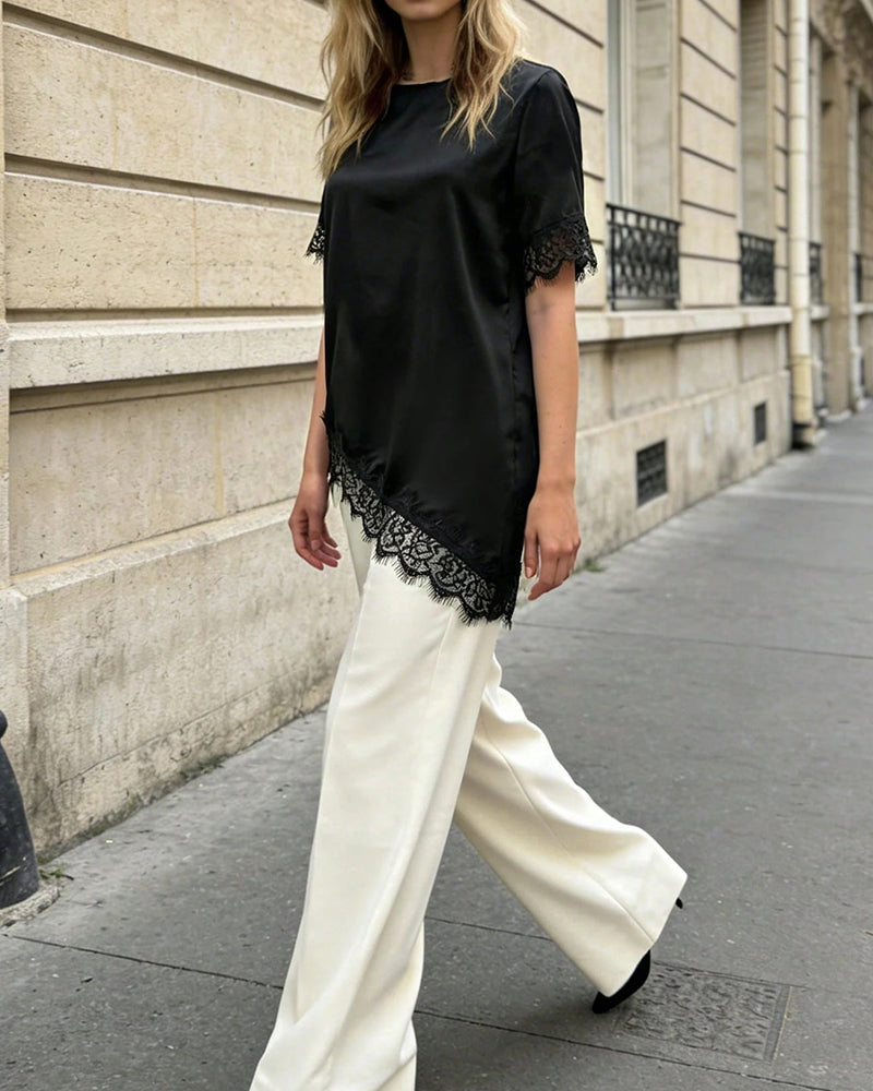 Bluse Uregelmessig Blonder Casual