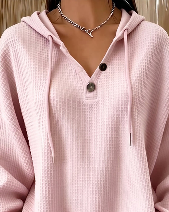 Sweatshirt Avslappet Enfarget Trekkbånd