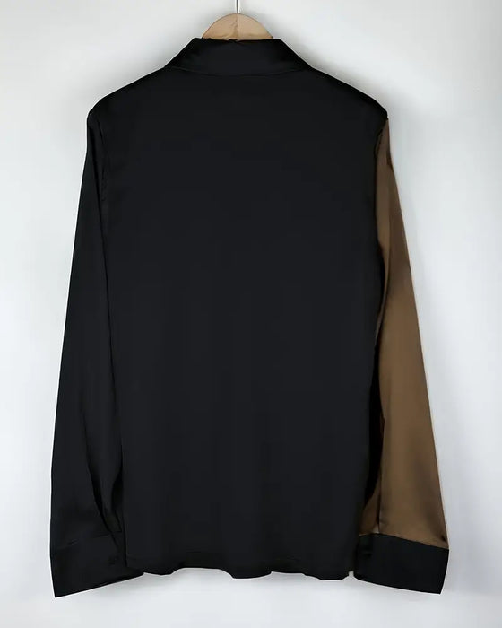 Skjorte Moteriktig Forretningssateng Fargeblokk