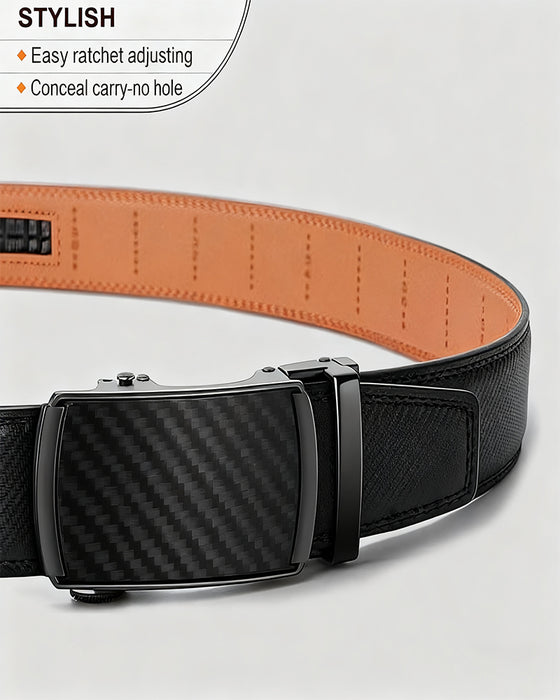 🎁 Lær Ratch Belte Med Justerbar Spenne💼