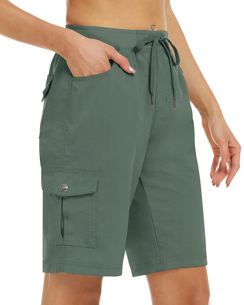 Kvinners Shorts Rasktørkende Cargoshorts Med Lommer