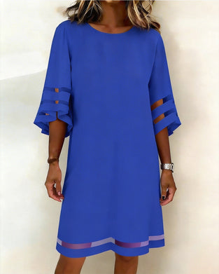 Kjole Halvarm Casual Rett